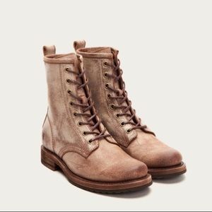 Frye Veronica Combat Boots- Chocolate- W9
